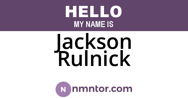 Jackson Rulnick