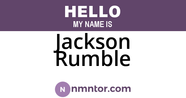 Jackson Rumble