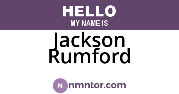Jackson Rumford
