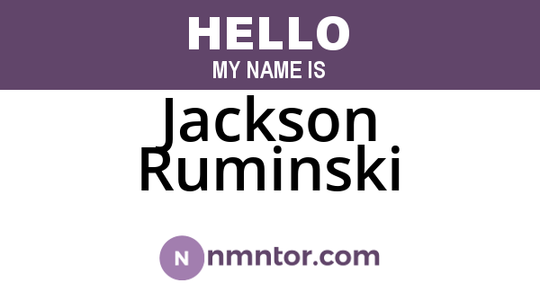 Jackson Ruminski