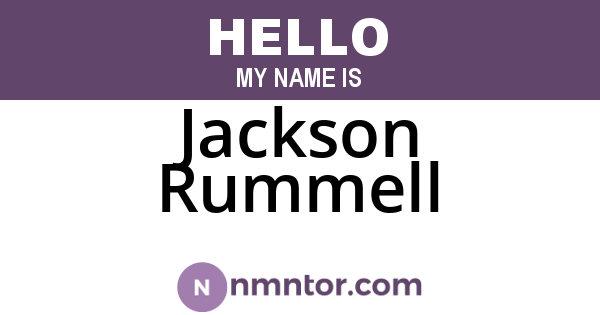 Jackson Rummell