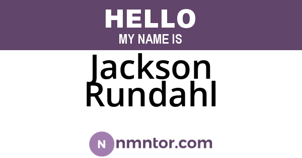 Jackson Rundahl