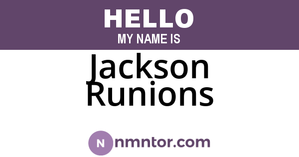 Jackson Runions