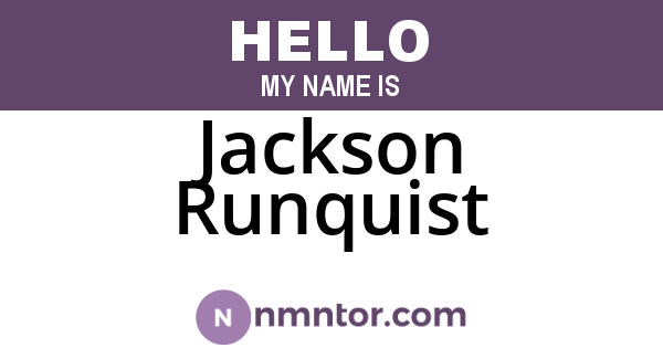 Jackson Runquist