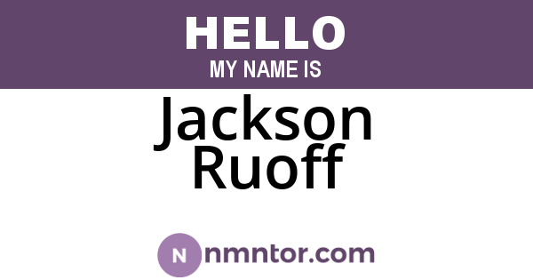 Jackson Ruoff