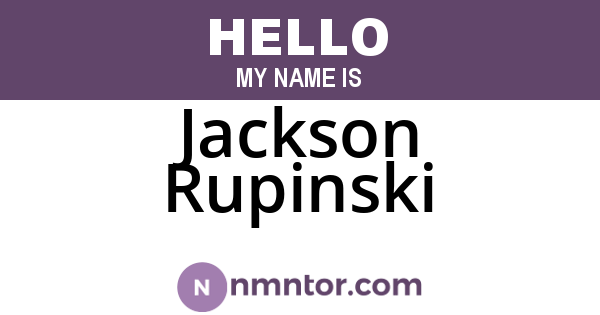 Jackson Rupinski