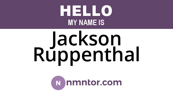 Jackson Ruppenthal