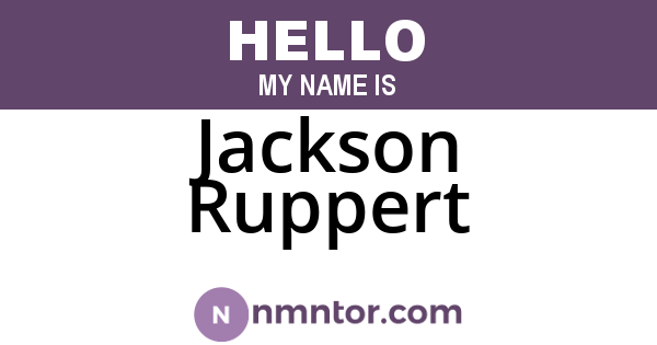 Jackson Ruppert