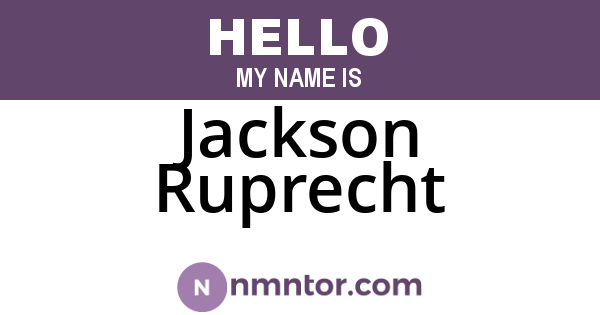 Jackson Ruprecht