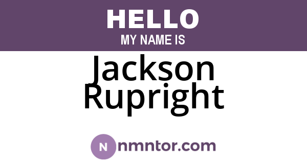 Jackson Rupright