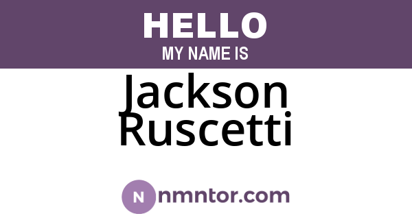 Jackson Ruscetti