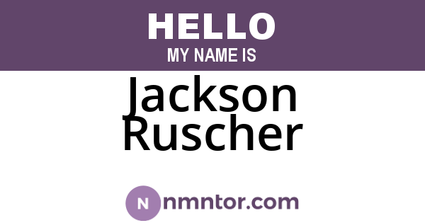 Jackson Ruscher