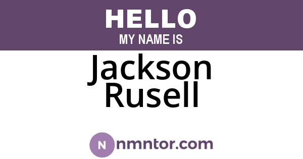 Jackson Rusell