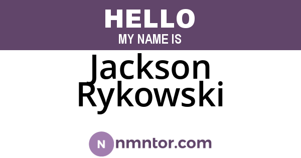 Jackson Rykowski