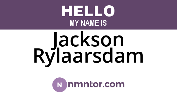 Jackson Rylaarsdam