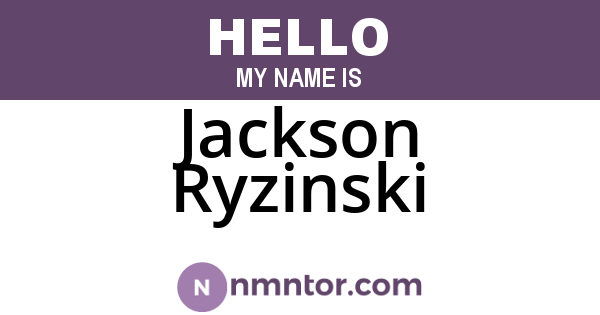 Jackson Ryzinski