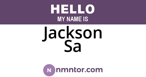 Jackson Sa