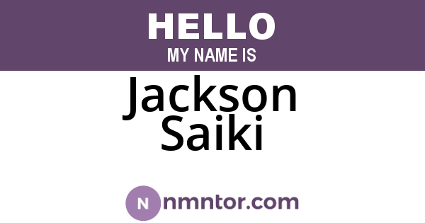 Jackson Saiki