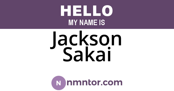 Jackson Sakai