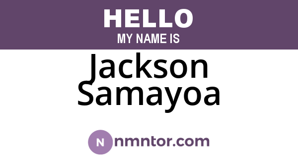 Jackson Samayoa