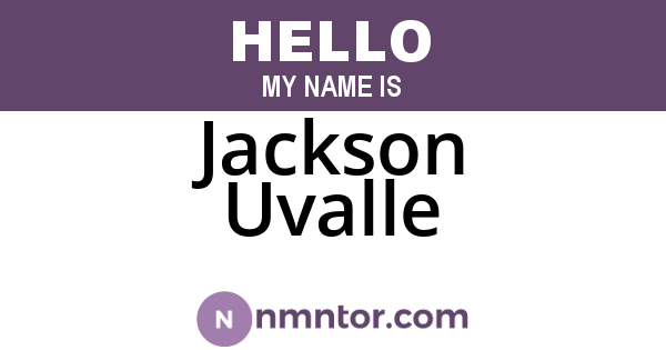 Jackson Uvalle
