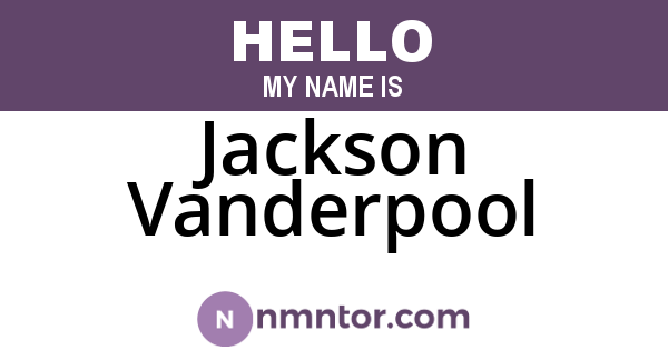 Jackson Vanderpool