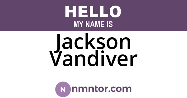 Jackson Vandiver
