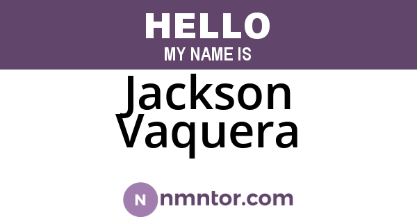 Jackson Vaquera
