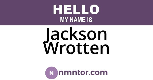 Jackson Wrotten