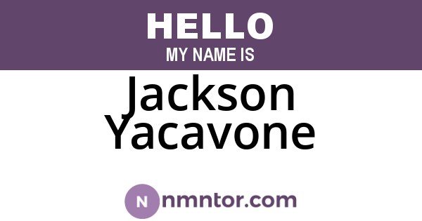 Jackson Yacavone