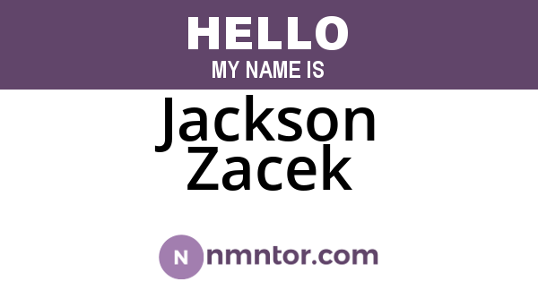 Jackson Zacek