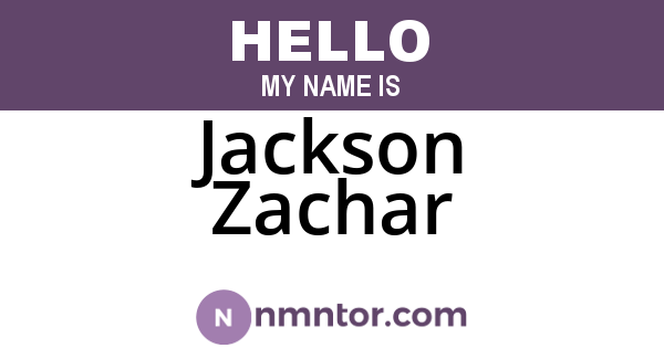 Jackson Zachar