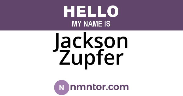 Jackson Zupfer