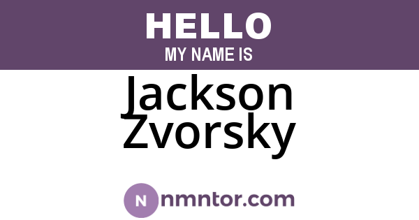 Jackson Zvorsky