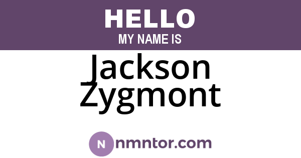 Jackson Zygmont