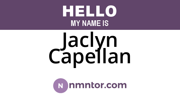 Jaclyn Capellan