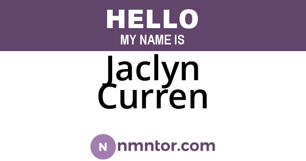 Jaclyn Curren