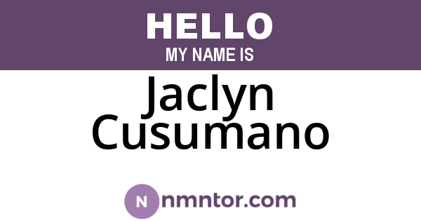 Jaclyn Cusumano