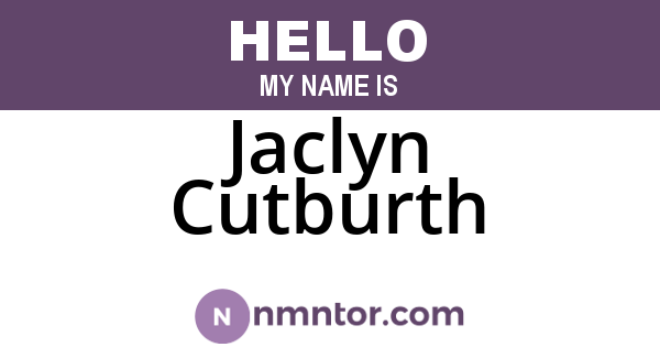 Jaclyn Cutburth