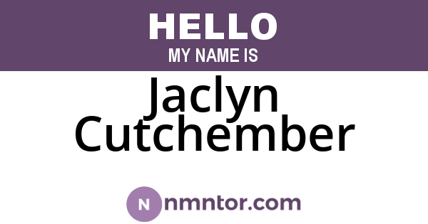 Jaclyn Cutchember