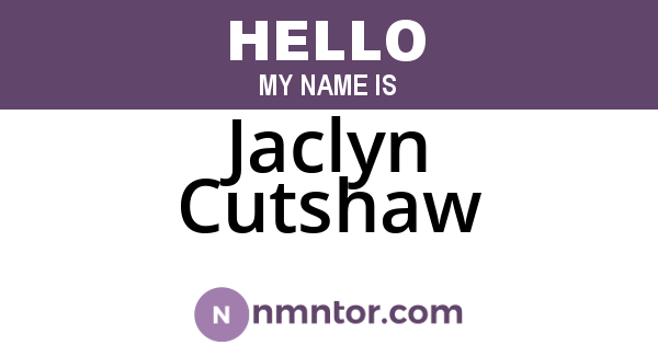 Jaclyn Cutshaw