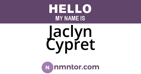 Jaclyn Cypret