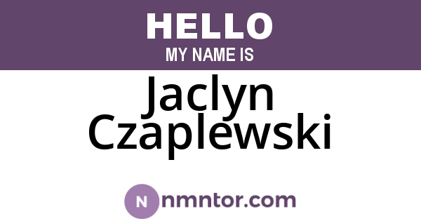 Jaclyn Czaplewski