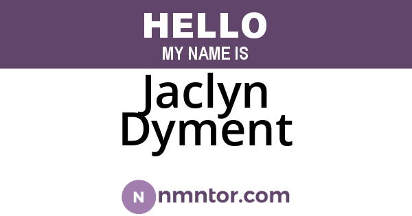 Jaclyn Dyment