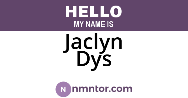Jaclyn Dys