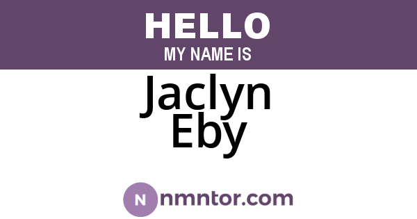 Jaclyn Eby