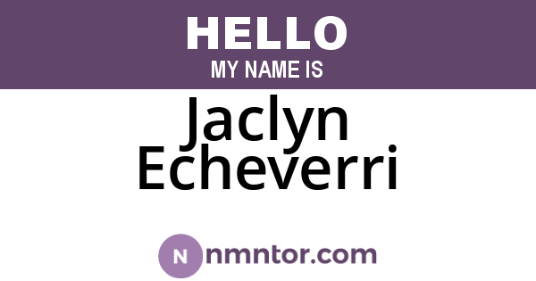Jaclyn Echeverri