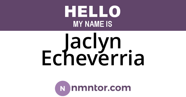 Jaclyn Echeverria