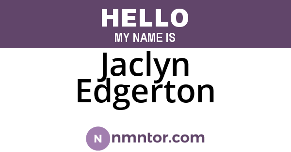Jaclyn Edgerton