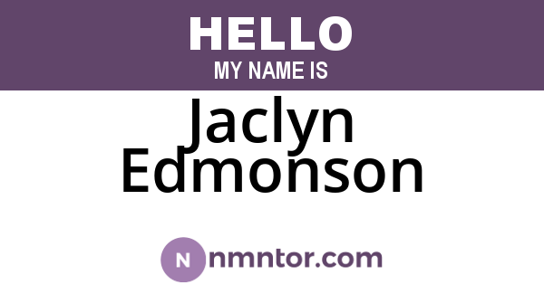 Jaclyn Edmonson